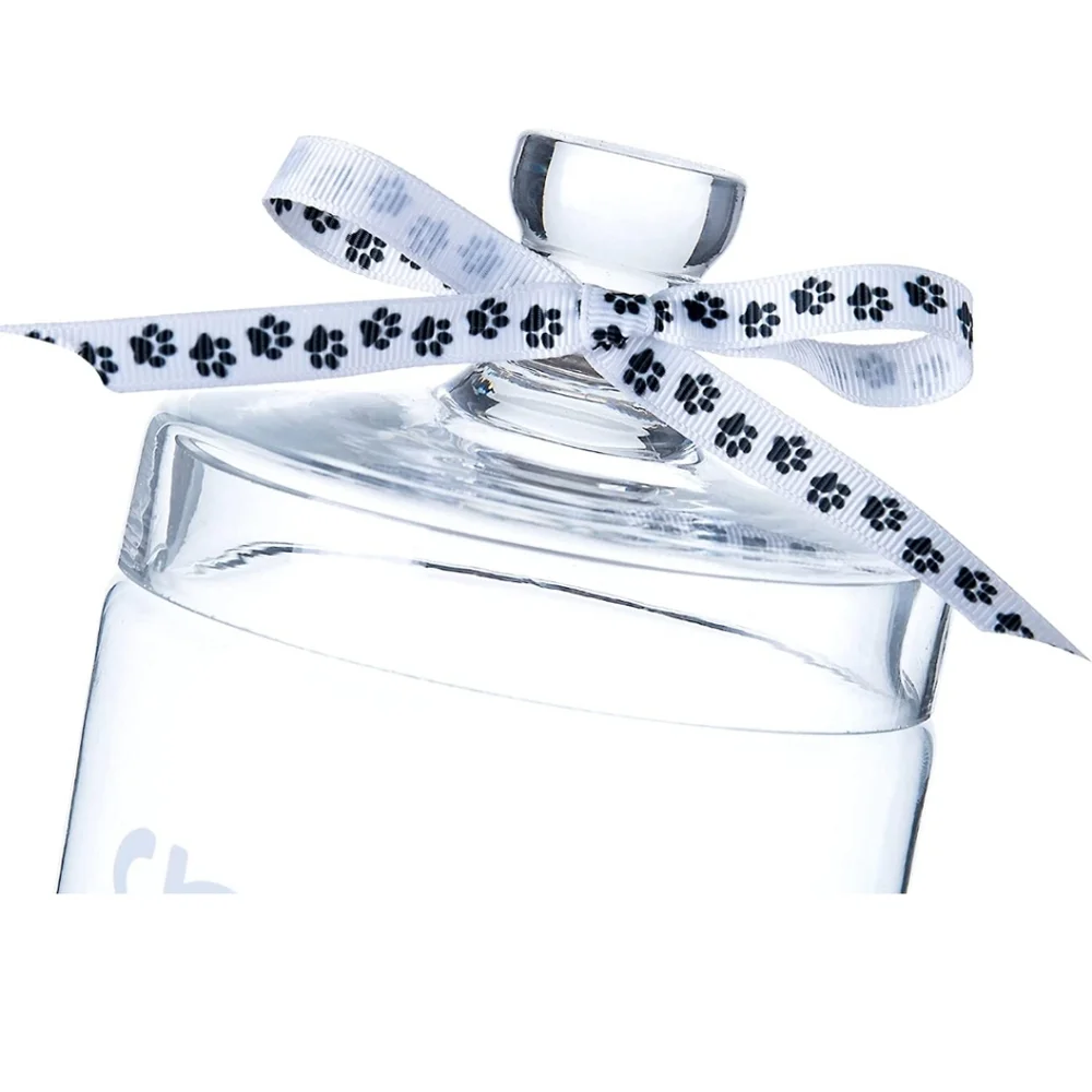 Glass kitty treat jars